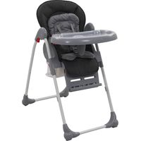 Chaise haute bébé grise