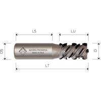 MTEC036.17 - SPINDELFRÄSE AUS DIA Z2+2, AX 54,9° KÖRPER AUS STAHL PKD H4,5 MM - MOBILTECNICA .17D20 LU 35 DS20 LT100 Z(2+2)(14DP+1DP) AX54,9° RE H4,5
