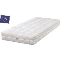 King Of Dreams – Lot de 2 matelas latex 70x190 – Déhoussable 21 cm – Soutien souple 80 Kg/m3 – Spécial sommiers articulés – Inclus 2 protèges matelas