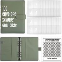 Enveloppe Épargne - Porte-Enveloppes En Cuir A5 - 100 Enveloppes Reutilisables Pour Défi Épargne