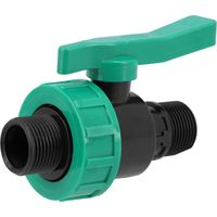 Kugelhahn 1" x 1" aus Polypropylen, Außengewinde