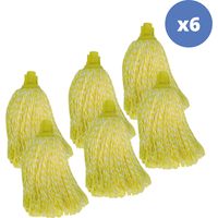 Paquete de 6 paños de repuesto de microfibra amarillos MSV