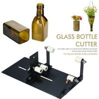 Lot de 2 coupe‑bouteilles en verre – Ceramic cutter pour bouteilles rondes – DIY artisanal, décoration lumineuse