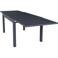 Ausziehbarer Tisch "Sardegna" aus Aluminium-Lamellen für Garten und Veranda -Groß / Anthrazit