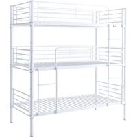 Litera triple metálica "Havin" - 90 x 190 cm - Blanca