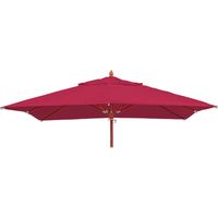 Ersatz-Bezug für Gastronomie Holz-Sonnenschirm HHG-671, Sonnenschirmbezug Ersatzbezug, eckig 4x4m Polyester bordeaux
