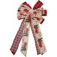 1Pc De Noël Arc Porte Suspendus Décor Cheminée Décor De Noël Décor Arbre De Noël Topper Porte Suspendus Bowknot Tissu De Noël Arcs Arbre De Noël Ornement Ferme De Noël Décor