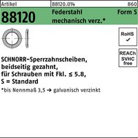 Schnorr Scheiben Federstahl S 27 mech. verzinkt mech Zn S 100 Stk