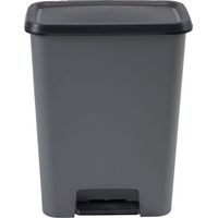 Poubelle à pédale double compartiment CURVER COMPATTA DUO 23 L + 23 L anthracite