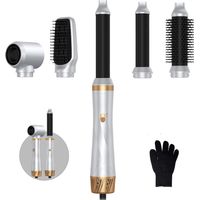 Air Styler 5 In 1 Magic Styler Avec 1000W Seche Cheveux, Brushing Brosse Soufflante, Auto Boucleur a Air, Brosse Soufflante Lissante, pour Sécher, Boucler, Lisser