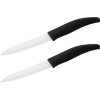 Lot de 2 couteaux d'office avec lame en céramique de 12,5 cm de long Nirosta Céramique