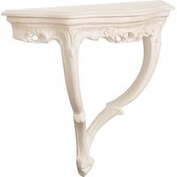 Consolle ingresso shabby 57x22x52 cm Made in Italy Tavolino ingresso stile barocco bianco