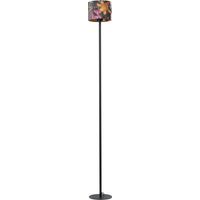 Lampadaire noir Venus 175cm avec abat-jour Fleur - 1470-05-BL-155