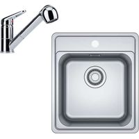 Franke Set - Set da cucina N89, lavello in acciaio inox BCX 610-42 e miscelatore FC 9547.031, cromo 101.0700.672