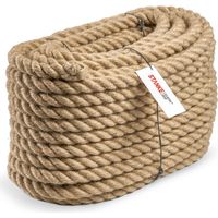 Seilwerk STANKE Corde de Jute fibres naturelles enroulées gréement la rambarde de sécurité 22mm 30m