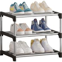 Petit meuble à chaussures empilable à 3 niveaux, rangement pour chaussures, meuble à chaussures léger