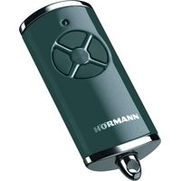 Hörmann Trasmettitore manuale HSE 4 BS (frequenza 868 MHz, antracite lucido, azionamento per porta del garage con tappi cromati, batterie, dimensioni 28 x 70 x 14 mm, anello portachiavi) 4511573