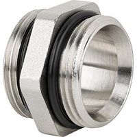 Nipple double 6 pans filetage male 1" x filetage mâle 1" nickele