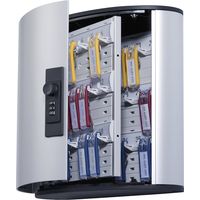 Armoire à clés Key-Box H280xL302xP118mm, 1 porte, serrure à combinaison, capacité 36 crochets