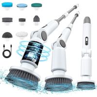 Cordless Electric Spin Scrubber ,4000mAh 2 Speed Modes - IPX7 Waterproof Shower,Effortless Home Cleaning