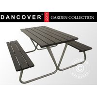 Tavolo da picnic, 1,75x1,60m, Nero - Dancover