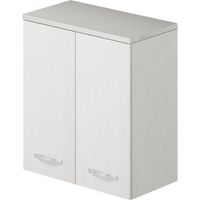 2-türiger Wäscheschrank mit weißem Regal H77x71x38cm