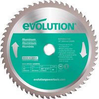 Evolution A255TCT-80MS - 255 mm Lama per taglio di alluminio - Lama per metallo con punta in carburo che in pratica non genera surriscaldamento, ronzii o scintille