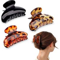 3 Pcs Hair Jaw Clips, 7cm x 4cm/2.8inch x 1.6inch Medium Acrylic Hair Claw Clips for Girls and Women