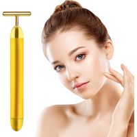 Gold Skin Care Face Massager Roller, 2 in 1 Electric 3D Roller and T Shape Energy Beauty Bar for Face Lift and Skin Tightening
