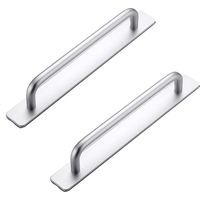 Poignée de porte et fenêtre en alliage d'aluminium porte en bois poignée de fenêtre (2 pièces argent)