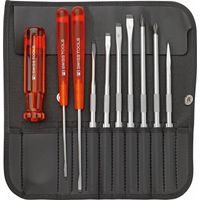 Juego de cuchillas intercambiables de 10 unidades en estuche enrollable PB Swiss Tools