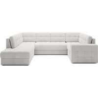 Divano angolare convertibile MONTEZA bianco sinistro 299 cm con contenitore e letto