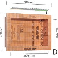 Niche à encastrer Led RVB+Blanc Kerdi Board NLT 508x305x89mm SCHLUTER