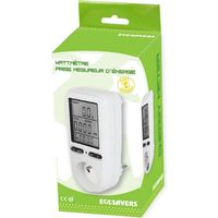 Prise mesureur d'énergie – Indicateur de consommation électrique – Tension 230V – Intensité 16A – Grand écran digital pour visualisation – Ecosavers