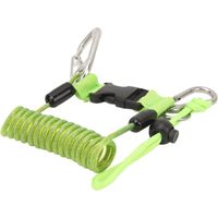 Corde de plongée en acier inoxydable flexible anti-perte pour appareil photo de plongée, avec crochet de plongée et ressort vert