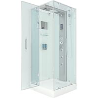 Dampfdusche Duschtempel Sauna Dusche Duschkabine D38-10L2 90x90 cm ohne 2K Scheiben Versiegelung