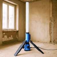 LED Lichtsäule Strahlersäule Arbeitsstrahler Alu Schwarz IP54 H 100 cm