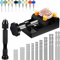 37 Piece DIY Hand Drilling Tool Set (0.3-1.2mm PCB Drill Bits)