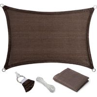Voile d'ombrage, Protection soleil/vent – Store en tissu PEHD – Voile d'ombrage d'extérieur 2 x 4 m, Auvent anti-UV Pour jardin et piscine