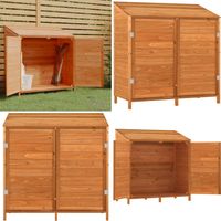 Remise de jardin Marron 102x52x112 cm Bois de sapin solide - Abris De Jardin - Remise De Jardin - Abri De Jardin Bois - Cabane De Jardin - Stockage Exterieur - Home & Living