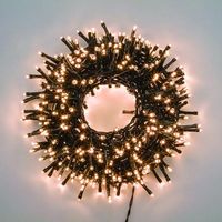 Luci di natale catena "TLE" con led Ø 5 mm da esterno con trasformatore -600 Led - 24.5 m / Multicolore