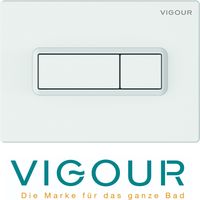 VIGOUR Betätigungsplatte TEES weiß für 2-Mengen-Spültechnik