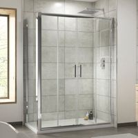 Luxura Pacific 1700x1000mm Double Sliding Shower Door Side Panel 6mm Glass