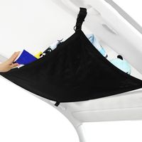Car Ceiling Cargo Net, Double-Layer Roof Cargo Hammock, High Load-Bearing Mesh Organizer, Space-Saving Interior Storage Solution for Road Trip Supplies in Sedans, Trucks, RVs, and Pickups
