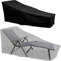 Housse pour chaise longue de jardin - idéale pour les chaises longues de jardin./Chaises de plage -noir
