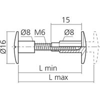 VITE DI FISSAGGIO M6 BIANCA PER SERRAGGIO 34 43MM - LMC GROUP - VIS3832BL