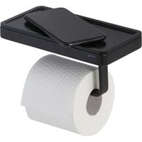 Geesa Frame Porte-rouleau de papier toilette avec tablette Noir