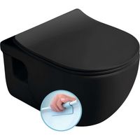 Sapho Brilla - WC sospeso, Rimless, nero opaco 100614-110