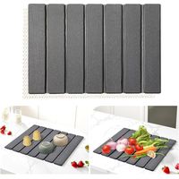 Tappetino scolapiatti, tappetino scolapiatti in terra di diatomee ad asciugatura rapida e altamente assorbente e tappetino scolapiatti per lavello da cucina (grigio scuro, 40 x 30 cm)
