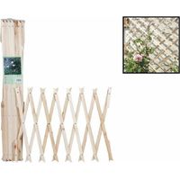 TrAdE Shop Traesio - Traliccio Legno Rete Estensibile Piante Rampicanti Staccionata 100x200 Cm 206429 -